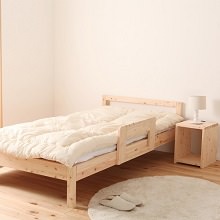 寝台職人 放湿効果 並べて使えるシンプルひのきすのこベッド (セミダブル)