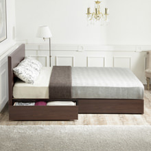 空間を上手に使える フランスベッド製 引出し付きベッド (セミダブル)
