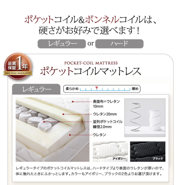 国産ポケットコイルマットレス