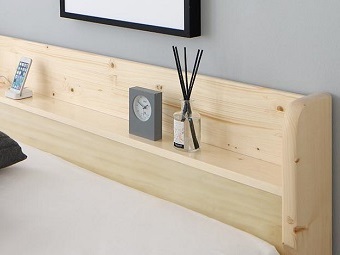 優しい自然の風合い 天然木パイン材 北欧デザインすのこベッド (シングル)