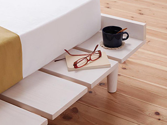 シンプルにナチュラルスタイル 北欧デザイン天然木すのこベッド （シングルフレーム）