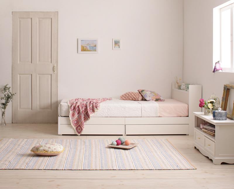 白い家具が好き 収納付きシングルベッド セミシングルベッドのススメ