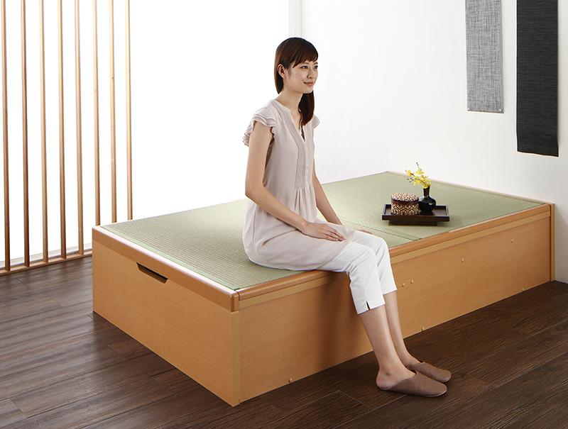 畳ベッド 収納付き シングル タタミ 畳ボックス い草ベッド 収納畳 小上がり収納 閑 い草 スツール ボックス 畳ボックス収納 新生活 小上がり  畳BOX 置き畳 木製ベッド ベンチ 送料無料 BOX たたみ エムールベビー ベッド 畳 大容量 高床式 畳収納 省スペース KAN