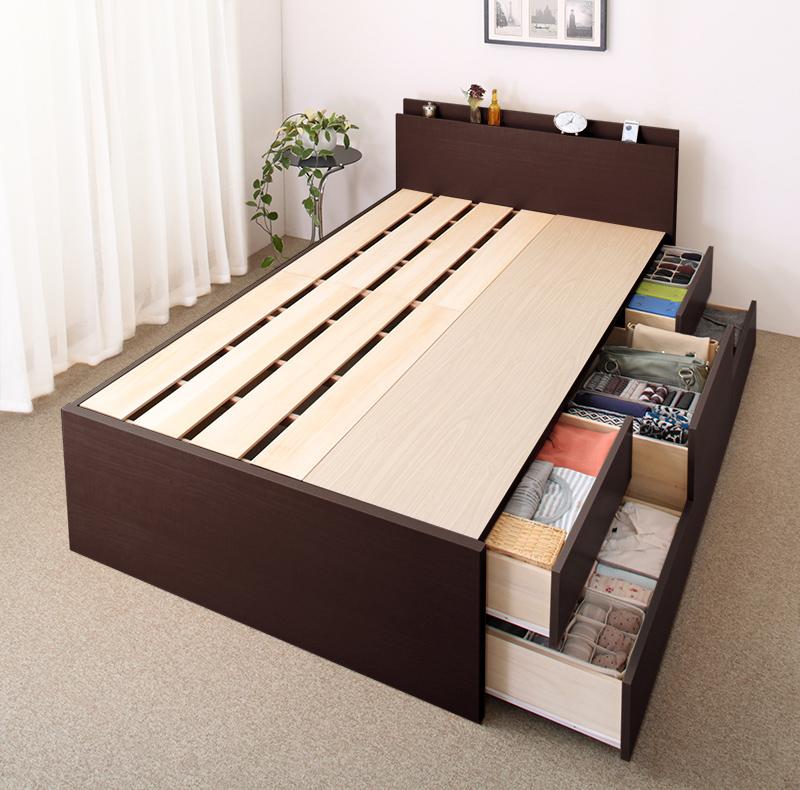 メラミン すのこベッド 収納ベッド リュカ2の通販 by なつ's shop｜ラクマ シングル 木製ベッド 引出し付き フレームに