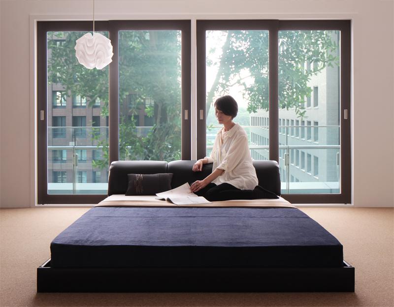 ベッド 低床 ロータイプ  ブラウン ダブル マットレス付きds-2367702 ベッド 低床 ロータイプ ブラウン ダブル マットレス付きds-2367702