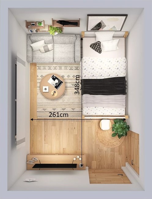 6畳の部屋にセミダブルベッド」置くことができるか徹底検証!
