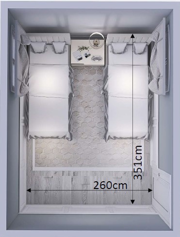ホテルライクな寝室実例 6畳部屋を洗練された空間に仕上げる方法