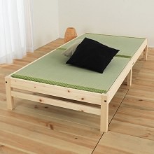 寝台職人 選べる床板 天然木ひのきベッド い草張りタイプ (シングル)