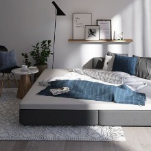 フランスベッド 大人オシャレなシックな空間になる ローベッド グレー (シングル)