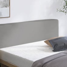 ホテル品質の クッションヘッドデザインローベッド ライトグレー (ダブル)