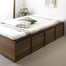 すっきり片付く 大容量収納ベッド 引出し2杯付 (シングル)の詳細