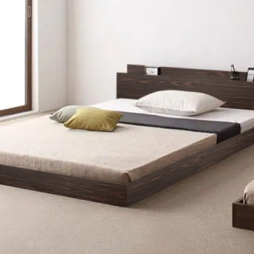 最大幅280cm 暮らしにあわせて選べる モダンフロアベッド (連結タイプ