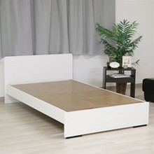 お部屋が広くなる 日本製ボルトレスパネルベッド (セミダブル)