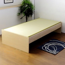 優れた機能畳 高さが調節できる日本製ヘッドレス畳ベッド (シングル)