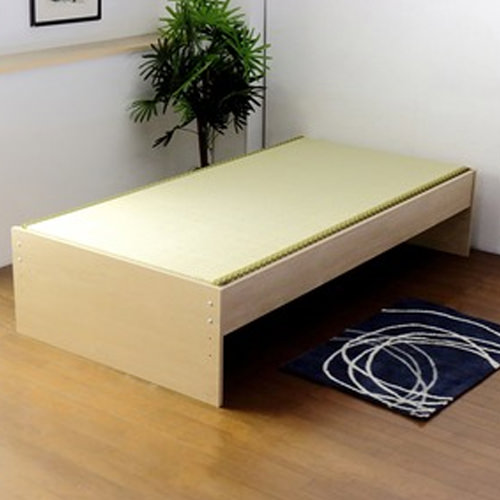 優れた機能畳 高さが調節できる日本製ヘッドレス畳ベッド (シングル)