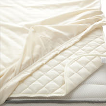 無漂白の安心天然素材 日本製 洗えるベッドパッド・シーツ3点セット