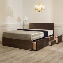 眠りもしっかり考えた フランスベッド製 深型引出し付きベッド (セミダブル)