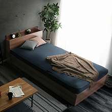 棚・収納付きヴィンテージチェストベッド セミダブル