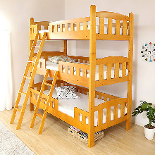 使い方を替えてずっと使う事ができる 平柱3段ベッド
