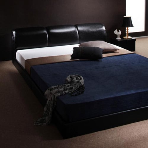 ベッドの寝心地とソファの安らぎ モダンデザインフロアベッド (シングル)