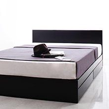 高級感溢れる シンプルモダンデザイン・収納ベッド (シングル)