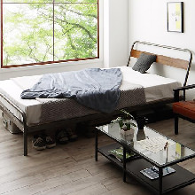 シンプルながら洗練された美しさ デザインスチールベッド (シングル)