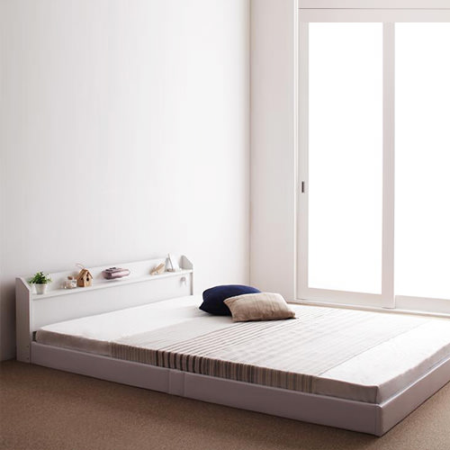 親子でのびのび寝れる 棚・照明・コンセント付ロング丈連結ベッド (シングル)の詳細 | 日本最大級のベッド通販ベッドスタイル