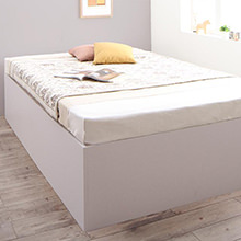 選べる贅沢フレーム 大容量収納庫付きベッド ベーシック床板仕様 (シングル)