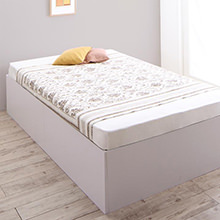 選べる贅沢フレーム 大容量収納庫付きベッド すのこ床板仕様 (シングル)