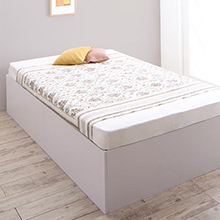 選べる贅沢フレーム 大容量収納庫付きベッド すのこ床板仕様 (セミダブル)