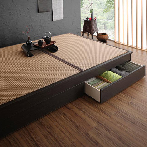 和空間になる 日本製 小上がりにもなるモダンデザイン畳収納ベッド