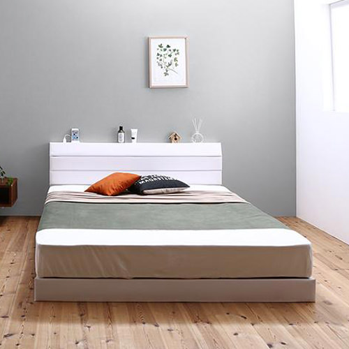 隙間ができない 親子で寝られる棚・コンセント付レザー連結ベッド (シングル)の詳細 | 日本最大級のベッド通販ベッドスタイル