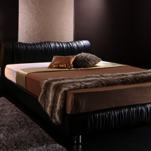 ラグジュアリーな空間で眠る モダンデザインベッド (シングル)