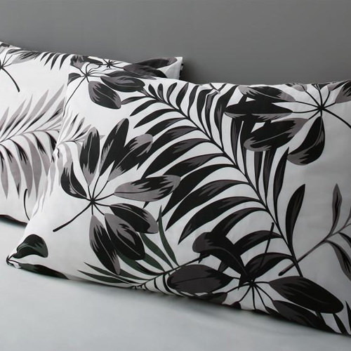 日本製・綿100％エレガントモダンリーフデザインカバーリング 枕カバー