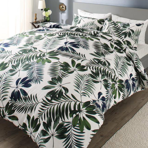 日本製・綿100％エレガントモダンリーフデザインカバーリング 布団カバーセット (ベッド用)の詳細 | 日本最大級のベッド通販ベッドスタイル