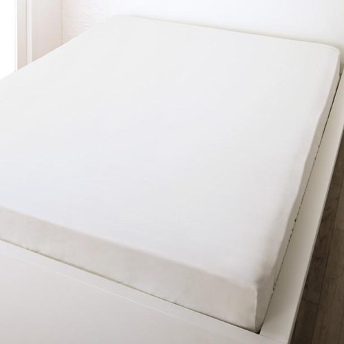 日本製・綿100％エレガントモダンボーダーデザインカバーリング ベッド用ボックスシーツ