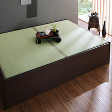 和の癒し空間 日本製・布団が収納できる大容量収納畳連結ベッド (シングル)