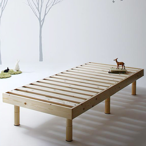 毎日更新 【新品】天然木すのこベッド　セミシングル セミシングルベッド