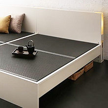 特別な安らぎと使い心地を実現 高さ調整できる国産畳ベッド (セミダブル)