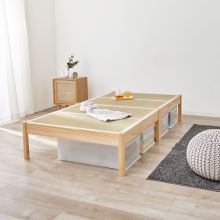 天然い草でリラックス 組立簡単 畳シングルベッド (ナチュラル/キフネ)