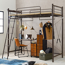 アンティークベッド　コンセント付き マットレスセット】 ベッド シングル 棚付き コンセント 高さ3段階