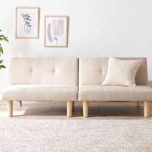 お部屋に合わせて組み換えられる 4WAYソファベッド (ベージュ)の詳細