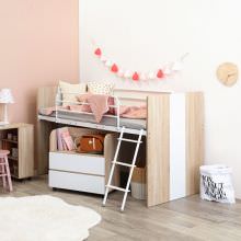 3点セットなので統一感のあるインテリアに システムベッド (ナチュラル)