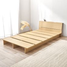 余白でオシャレに演出 シングルベッド (ナチュラル)