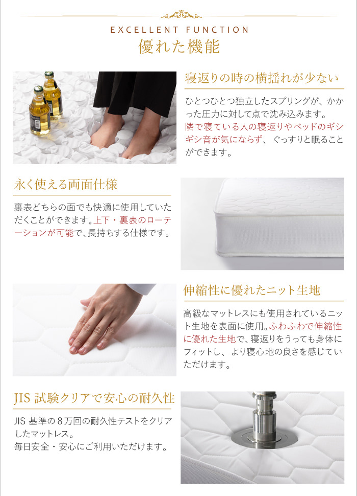 通気性抜群で高品質がポイント 本棚付すのこベッド ホワイト (クイーン