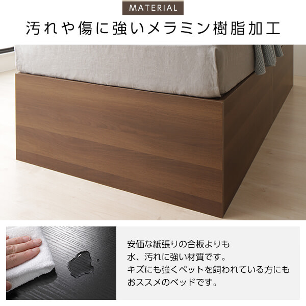 その収納力クローゼット並み 640Lの大容量 ヘッドレス収納ベッド (シングル) その収納力クローゼット並み 640Lの大容量 ヘッドレス収納ベッド (シングル)