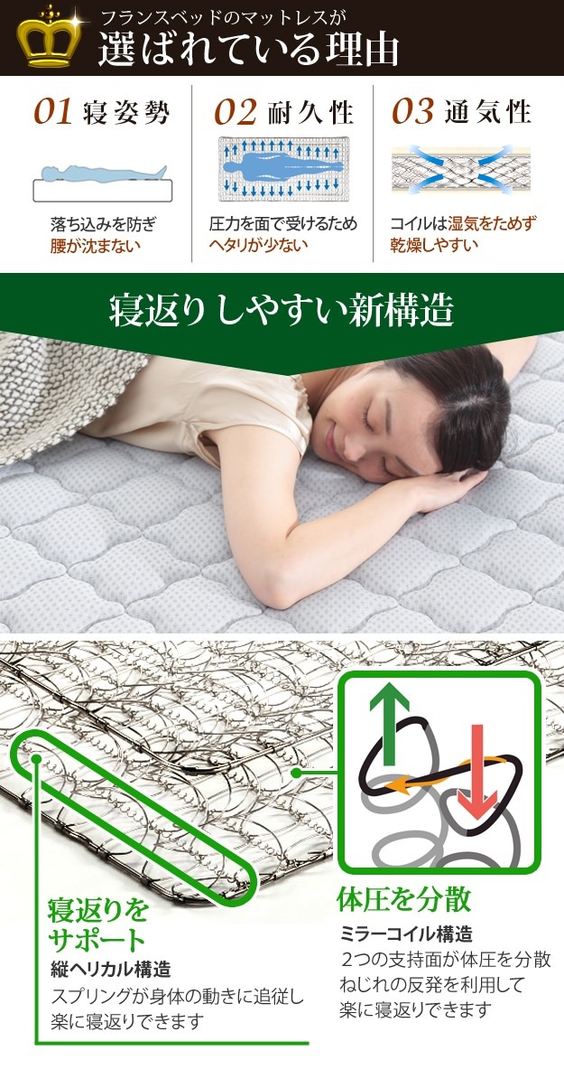レイアウト自由自在 フランスベッド製 ヘッドボードレスベッド (シングル)の詳細 | 日本最大級のベッド通販ベッドスタイル