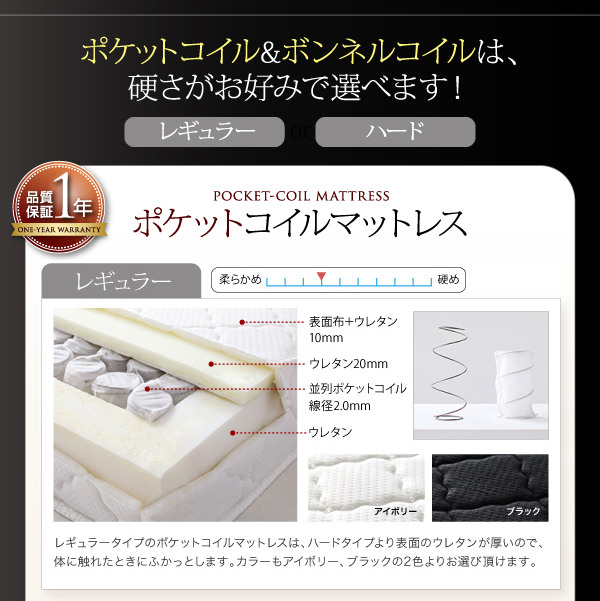 国産ポケットコイルマットレス