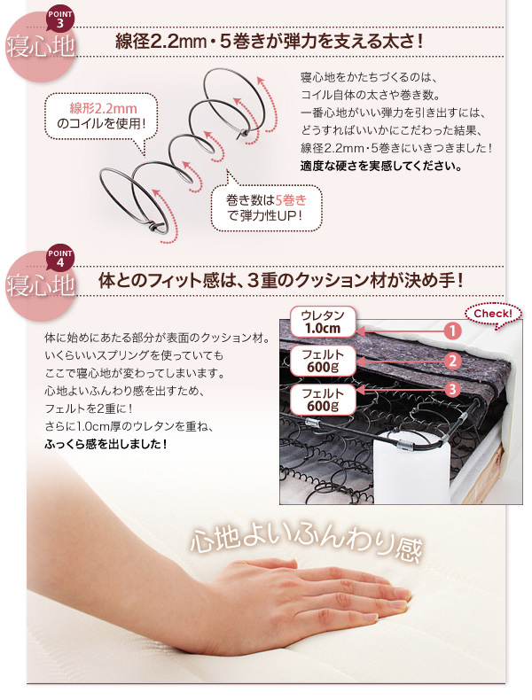 優れた体圧分散 横揺れなし