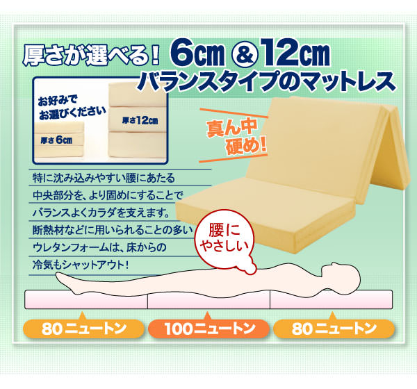 バランスよく体を支えます。